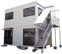 仮設ハウス 8型2階建タイプ(2連棟8坪 2階建)